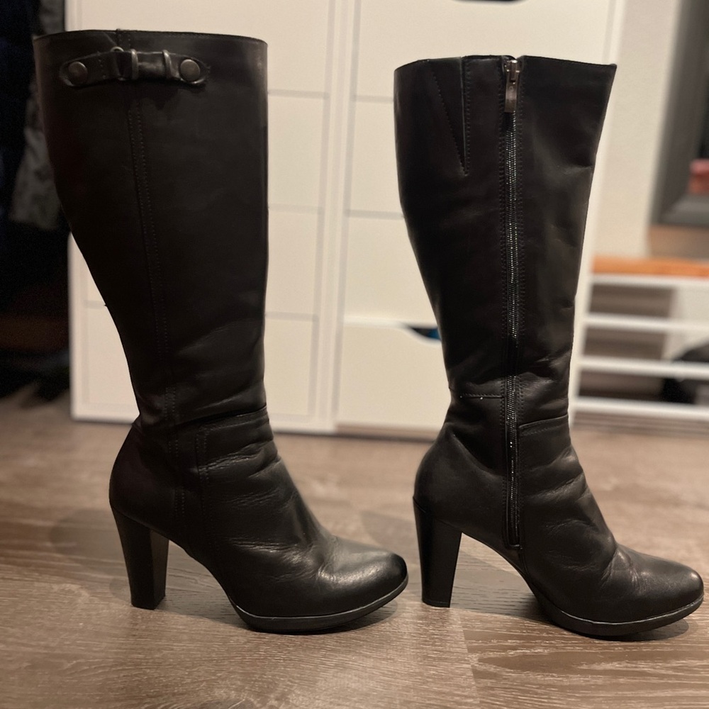 Overland Black Leather Boots *OBO- Make an offer!!